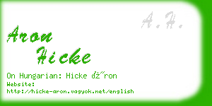 aron hicke business card